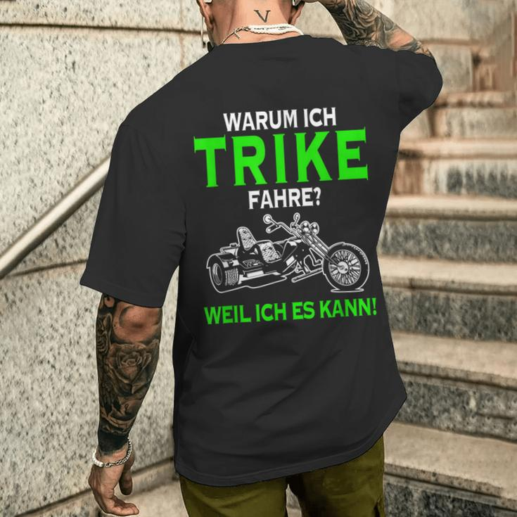 Warum Ich Trike Fahre Weil Ich Es Kann Tricycle T-Shirt mit Rückendruck Geschenke für Ihn