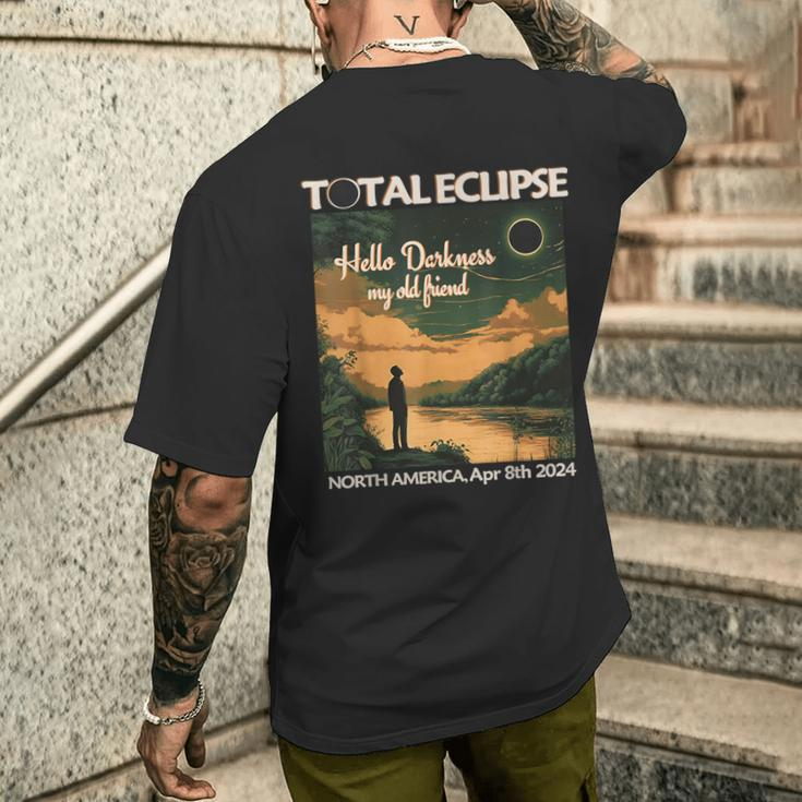Watch Total Eclipse April 2024 Hello Darkness Tx Ok Ar Oh Ny Men's T-shirt Back Print Funny Gifts