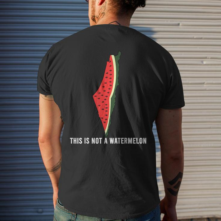 Watermelon 'This Is Not A Watermelon' Palestine Collection Men's T-shirt Back Print Gifts for Him