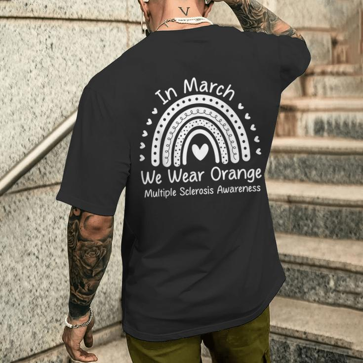 We Wear Orange Multiple Sclerosis Awareness Ms Month Men's T-shirt Back Print Gifts for Him