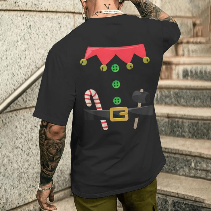 Weihnachtself Kostüm Wichtel Elf Lustige Weihnacht T-Shirt mit Rückendruck Geschenke für Ihn