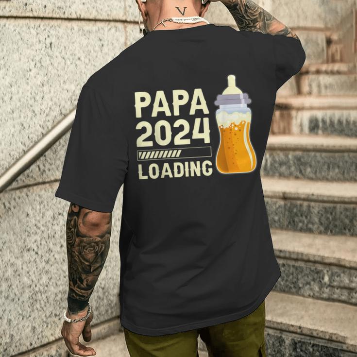 'Werdender Papa Zututkunft Papa Papa 2024 Loading' T-Shirt mit Rückendruck Geschenke für Ihn