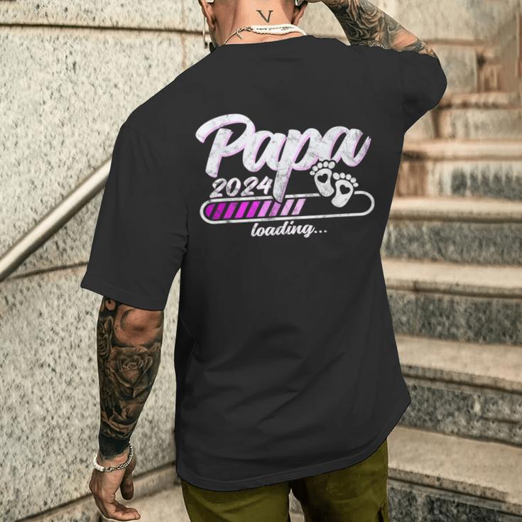 Werdenderater Papa 2024 Loading T-Shirt mit Rückendruck Geschenke für Ihn