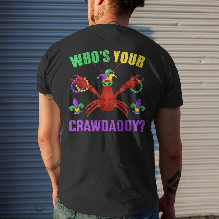 Who's Your Crawdaddy With Beads For Mardi Gras Carnival Men's T-shirt Back Print Gifts for Him