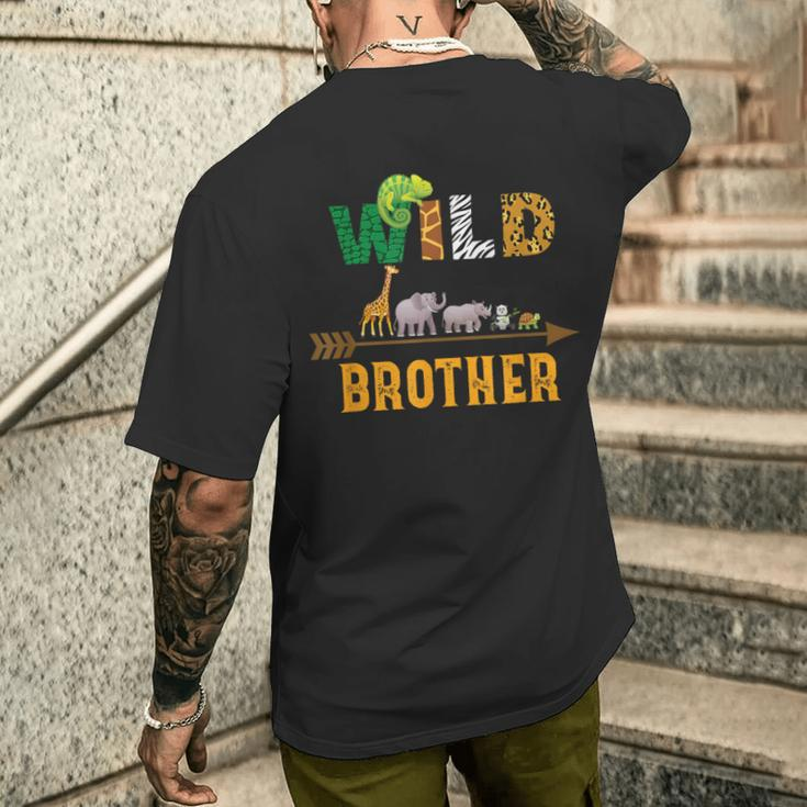 Wild Brother Birthday Zoo Field Trip Squad Matching Family Men's T-shirt Back Print Gifts for Him