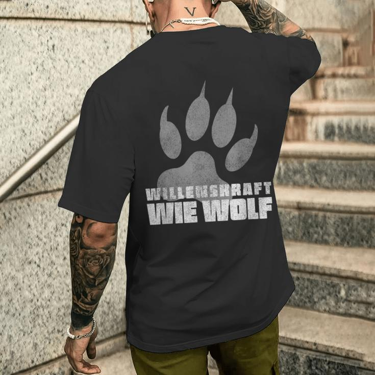 Willenskraft Wie Wolf In Wildnis In 7 Vs Kanada T-Shirt mit Rückendruck Geschenke für Ihn