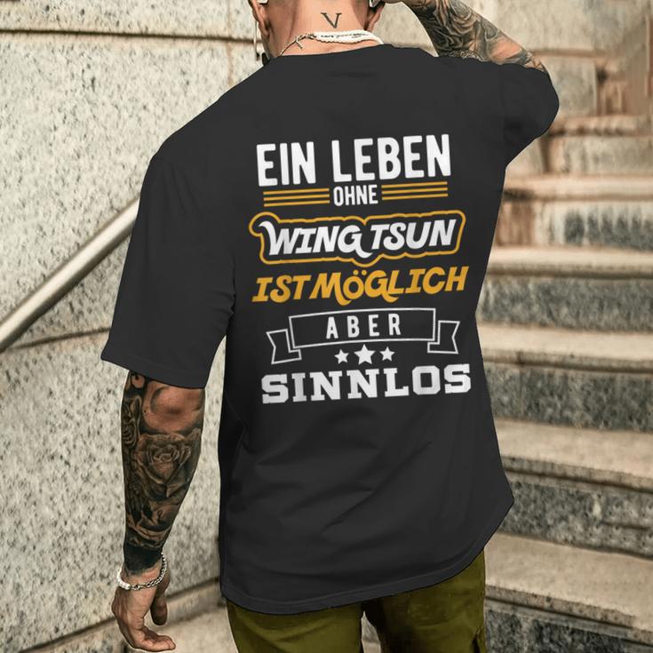 Wing Tsun I Leben Sinnlos Martial Arts T-Shirt mit Rückendruck Geschenke für Ihn