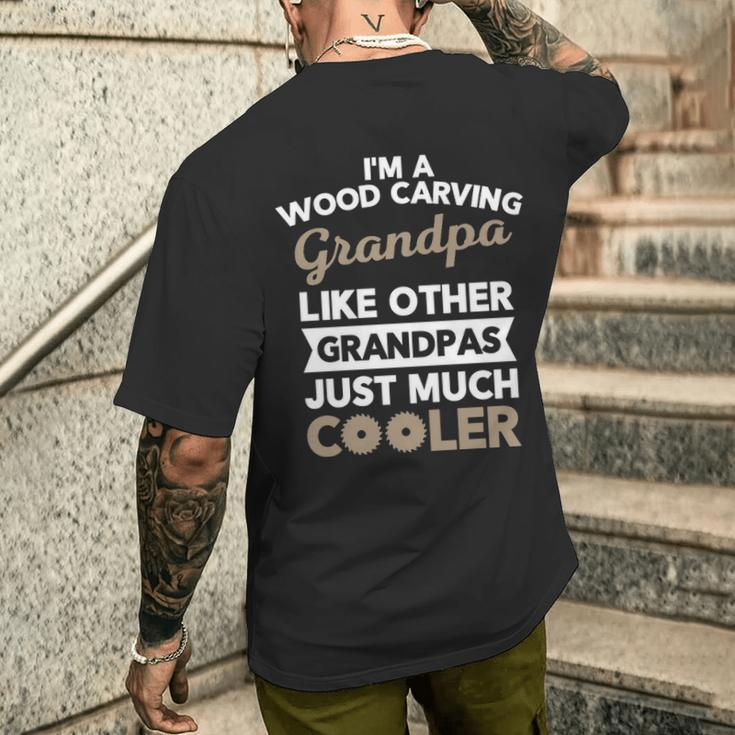 Wood Carving Grandpa For Carpenter Men's T-shirt Back Print Gifts for Him