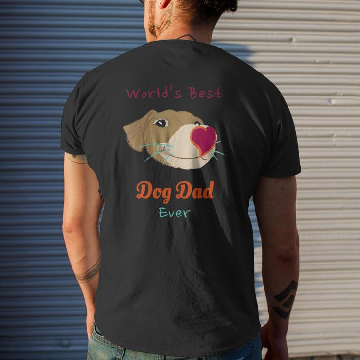 Worlds Best Dog Dad Ever for Pets Lover Mens Back Print T-shirt Gifts for Him