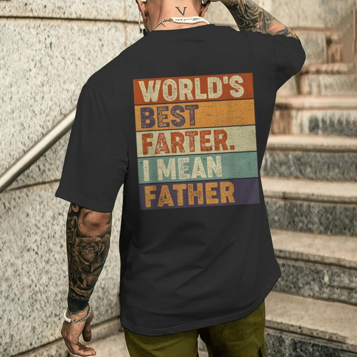 World's Best Farter I Mean FatherFathers Day Men's T-shirt Back Print Gifts for Him