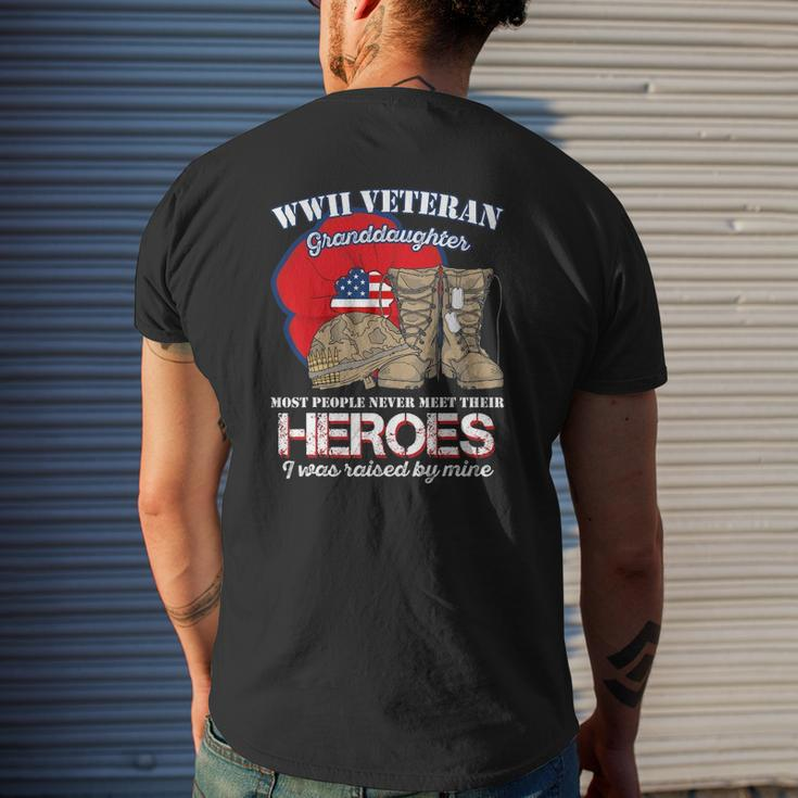 Wwii Veteran Granddaughter Most People Never Meet Their Mens Back Print T-shirt Gifts for Him