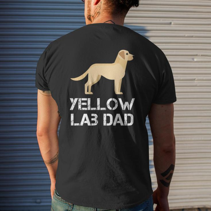 Yellow Lab Dad Dog Owner Hooded Mens Back Print T-shirt Gifts for Him
