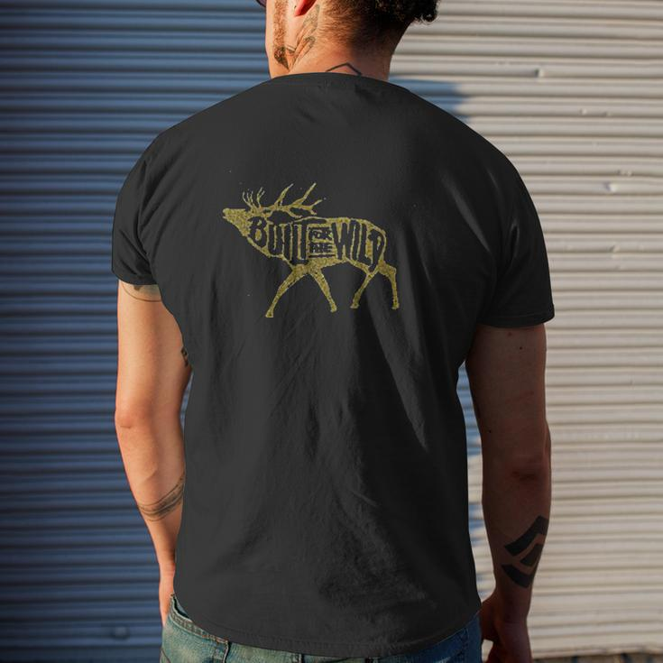 Yeti Built For The Wild Bugling Elk Mens Back Print T-shirt Gifts for Him