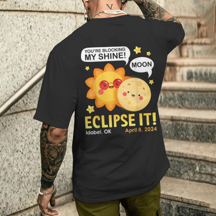 You're Blocking My Shine Moon Eclipse It Idabel Ok 4 8 2024 Men's T-shirt Back Print Funny Gifts