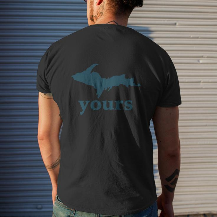 Up Yours Michigan Upper Peninsula Apparel T-Shirt Mens Back Print T-shirt Gifts for Him