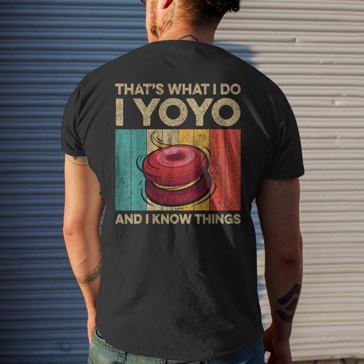 I Yoyo And I Know Things Vintage Yoyo Men's T-shirt Back Print Gifts for Him