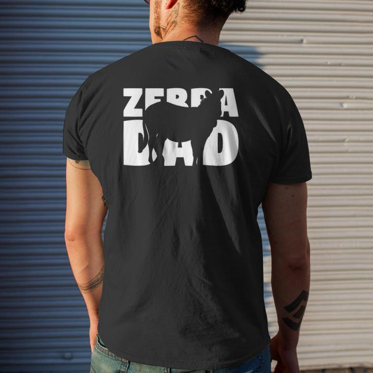 Zebra Lover Zebra Dad Zoo Keeper Animal Father Zebra Mens Back Print T-shirt Gifts for Him