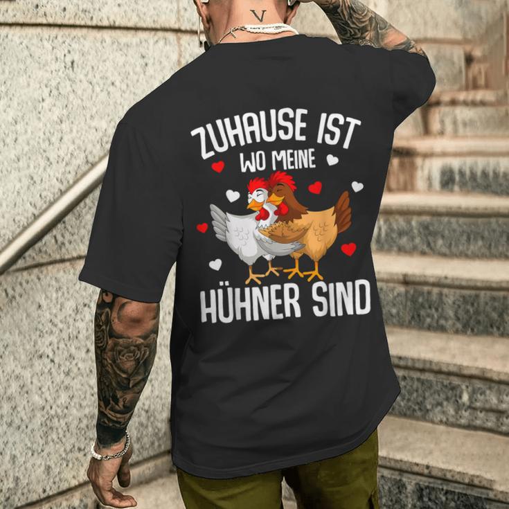 Zuhause Ist Wo Meine Hühner Sind Farmer S T-Shirt mit Rückendruck Geschenke für Ihn