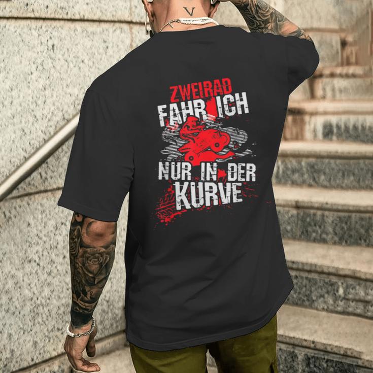 Zweirad Fahr Ich Nur In Der Kurve Quad Atv Motif T-Shirt mit Rückendruck Geschenke für Ihn