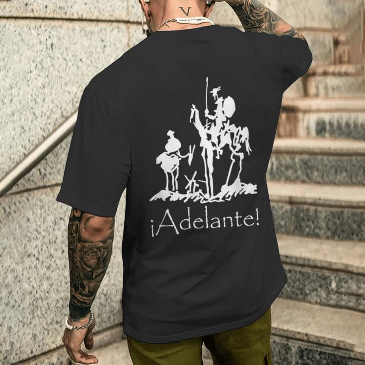 ¡Adelante Don Quijote Sancho Panza S T-Shirt mit Rückendruck Geschenke für Ihn