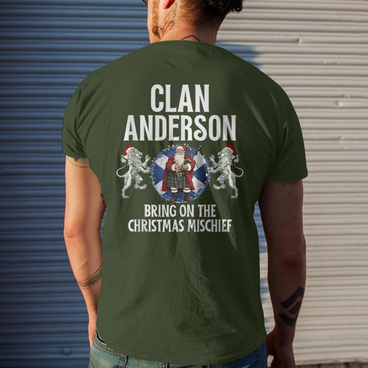 Anderson Clan Christmas Scottish Family Name Party Men's T-shirt Back Print Gifts for Him