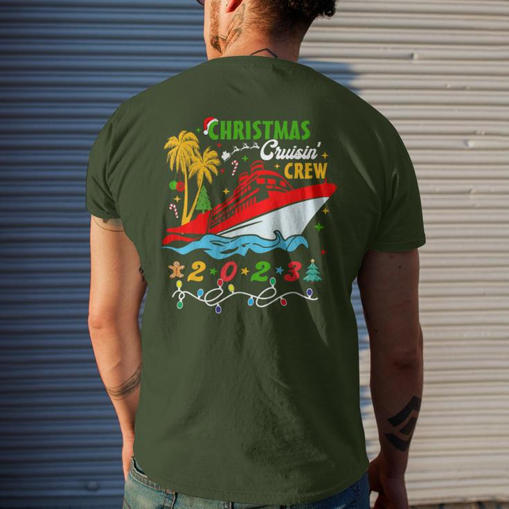 Christmas Cruisin Crew 2023 Family Christmas Cruise Men's T-shirt Back Print Gifts for Him