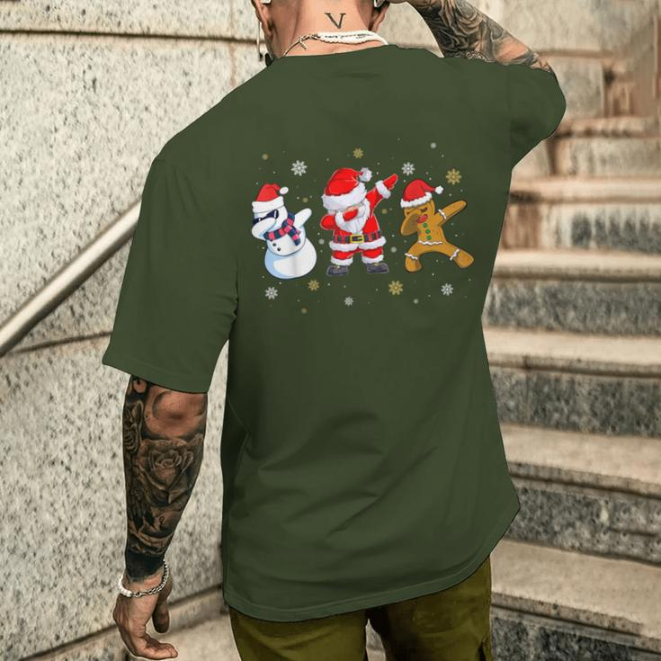 Christmas Dabbing Santa Claus Children Men T-Shirt mit Rückendruck Geschenke für Ihn