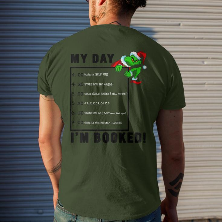 My Day I’M Booked Christmas For Family Men's T-shirt Back Print Gifts for Him