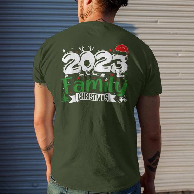 Family Christmas 2023 Matching Family Christmas Pajama Men's T-shirt Back Print Gifts for Him