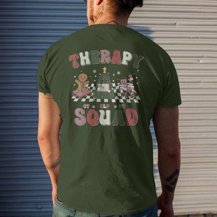 Therapy Squad Slp Ot Pt Team Christmas Therapy Squad Men's T-shirt Back Print Gifts for Him