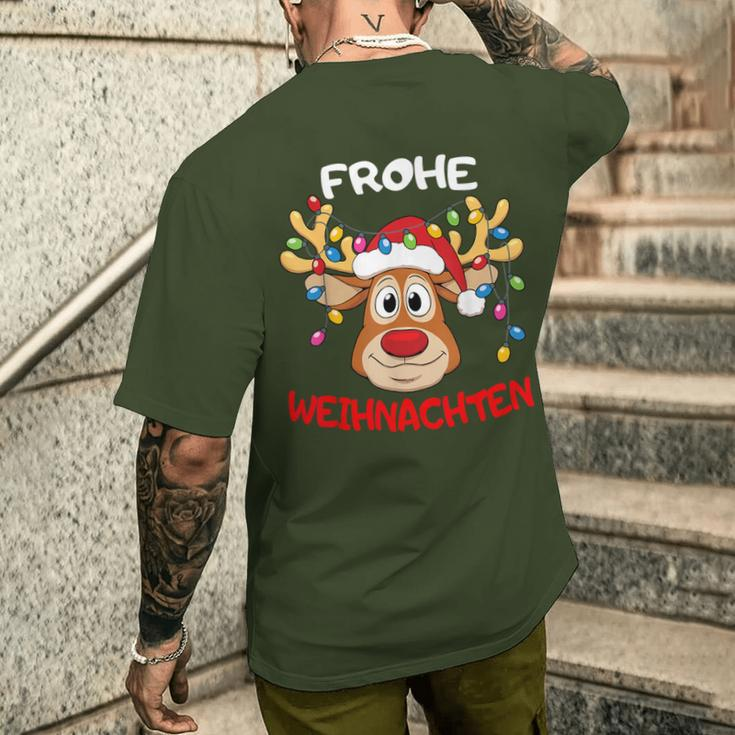 Reindeer Merry Christmas T-Shirt mit Rückendruck Geschenke für Ihn