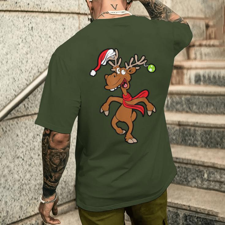 Reindeer Rudolf Christmas Xmas T-Shirt mit Rückendruck Geschenke für Ihn