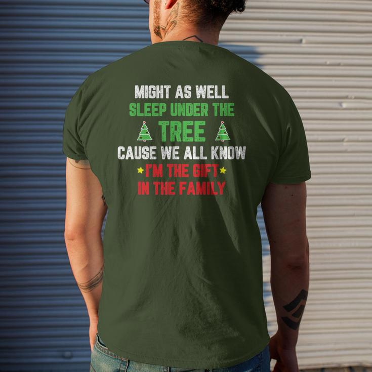 Sleep Under Tree I'm The In The Family Christmas Men's T-shirt Back Print Gifts for Him