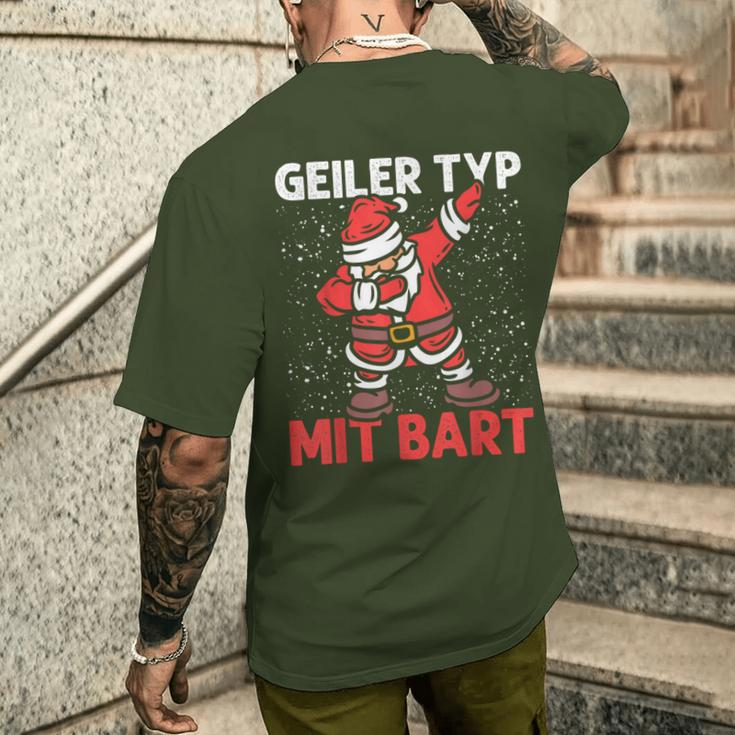Geiler Typ Mit Beard Christmas Men's Black T-Shirt mit Rückendruck Geschenke für Ihn