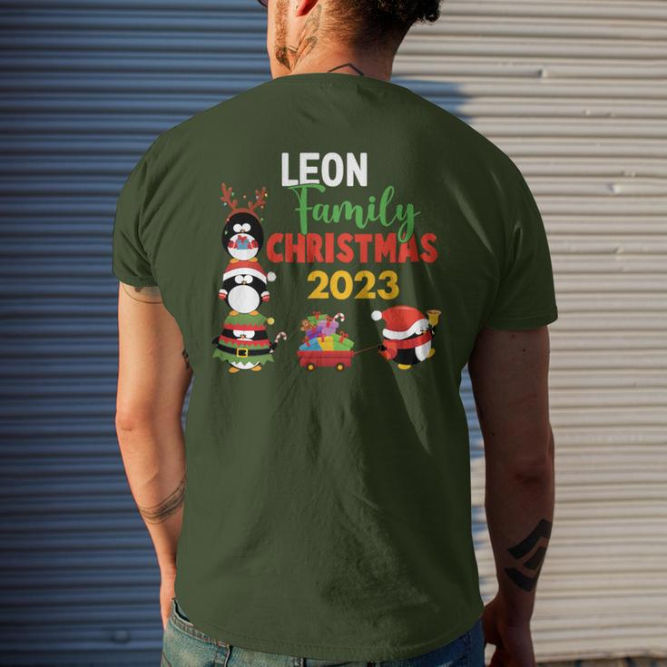 Leon Family Name Leon Family Christmas Men's T-shirt Back Print Gifts for Him