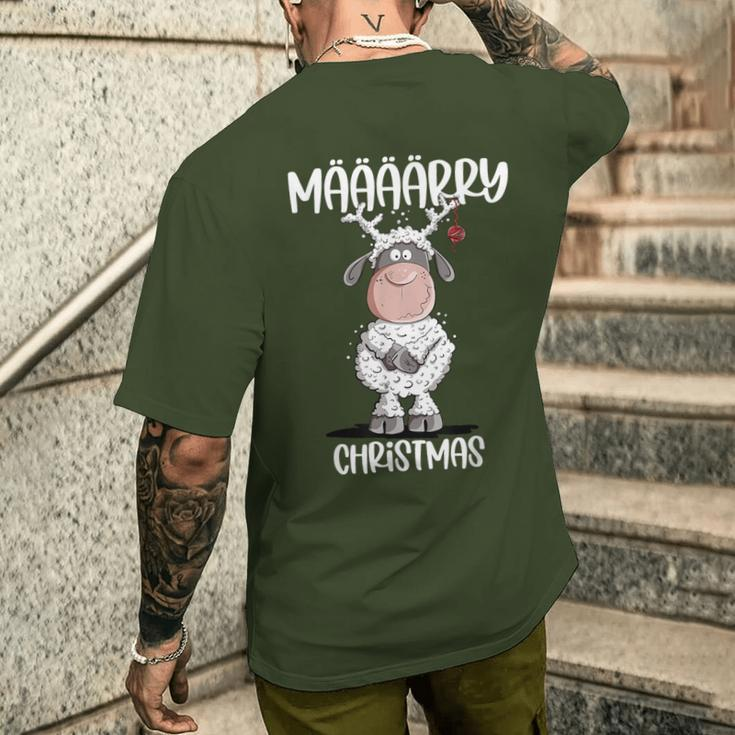 Määrry Christmas Sheep I Christmas Reindeer Sheep T-Shirt mit Rückendruck Geschenke für Ihn