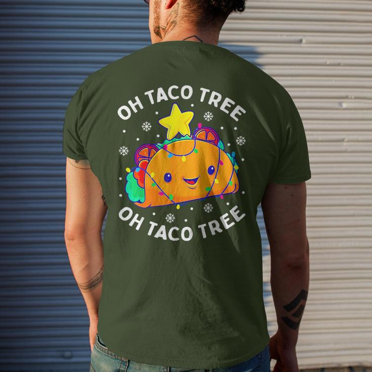 Oh Taco Tree Christmas Cute Xmas Mexican Food Lover Men's T-shirt Back Print Gifts for Him
