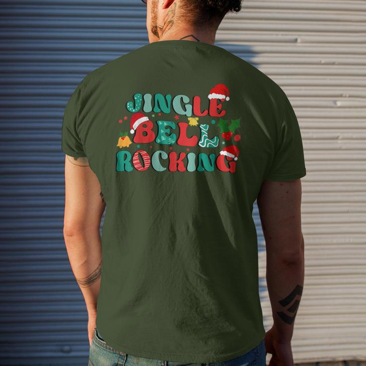 Retro Christmas Jingle Bell Rocking Christmas Men's T-shirt Back Print Gifts for Him