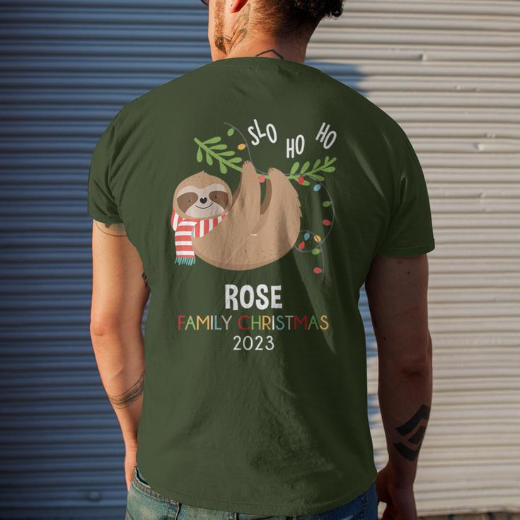 Rose Family Name Rose Family Christmas Men's T-shirt Back Print Gifts for Him