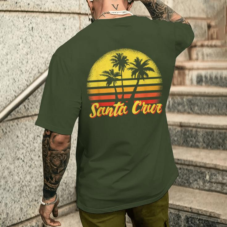 Santa Cruz Ca California 70S 80S Retro Vintage T-Shirt mit Rückendruck Geschenke für Ihn