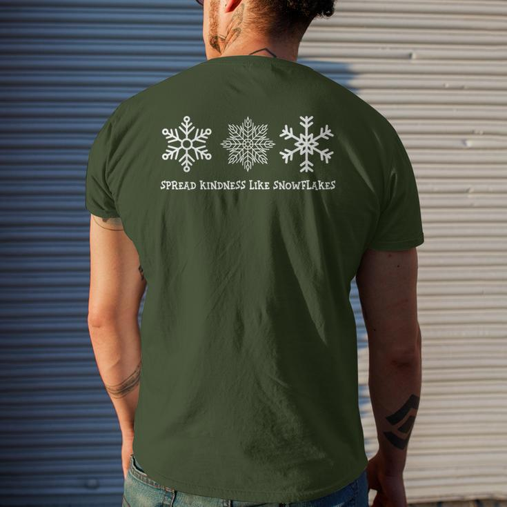 Spread Kindness Like Snowflakes Xmas Themed Christmas Men's T-shirt Back Print Gifts for Him