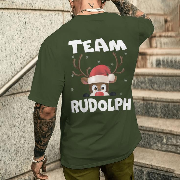 Team Rudolph Xmas Reindeer Deer Lover T-Shirt mit Rückendruck Geschenke für Ihn