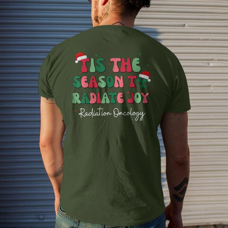 Tis The Season To Radiate Joy Radiation Oncology Christmas Men's T-shirt Back Print Gifts for Him