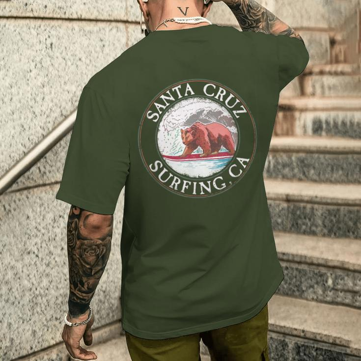 Vintage Surfer California I Retro Santa Cruz California S T-Shirt mit Rückendruck Geschenke für Ihn