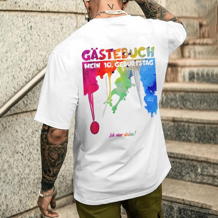 10 Jahre Guestlist 10Th Geburtstag Guest Book T-Shirt mit Rückendruck Geschenke für Ihn