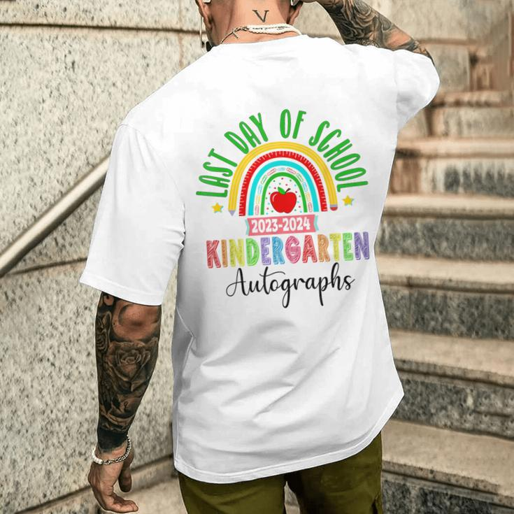 2024 Last Day Of School Autograph Kindergarten Graduation Men's T-shirt Back Print Gifts for Him