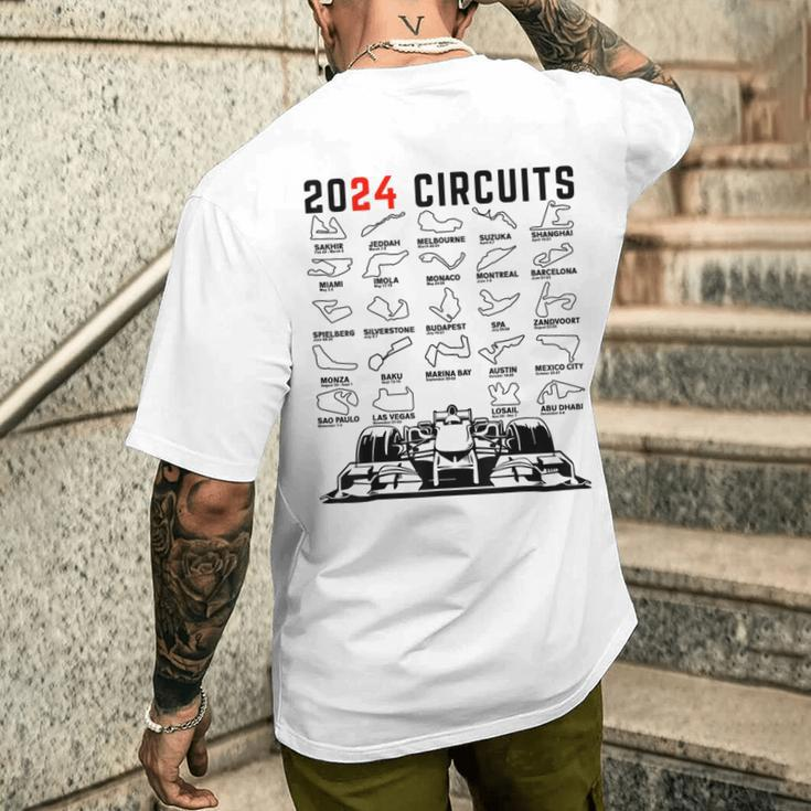 2024 Schedule Formula Racing Formula Fan Car Black Men's T-shirt Back Print Gifts for Him