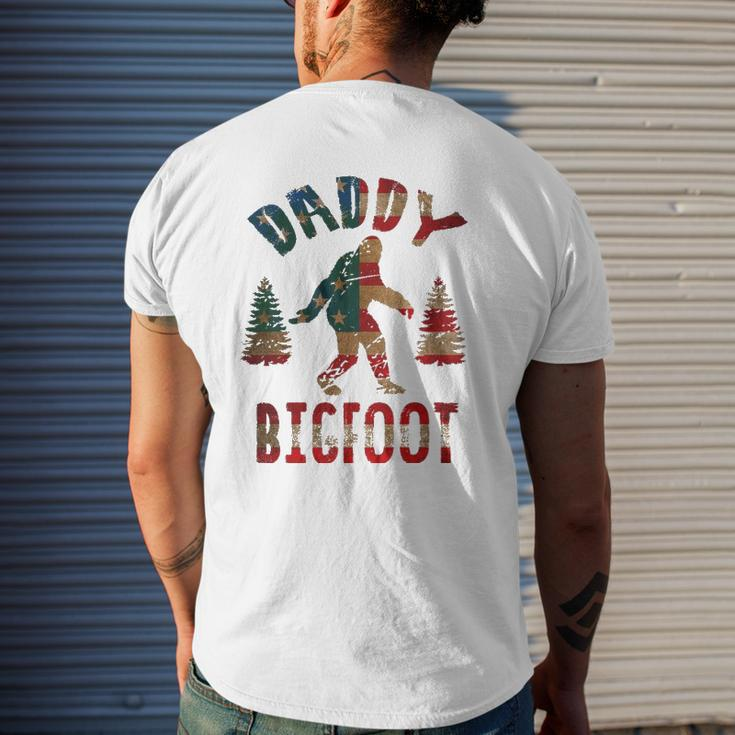 4Th Of July Father's Day Dad Daddy Bigfoot Mens Back Print T-shirt Gifts for Him