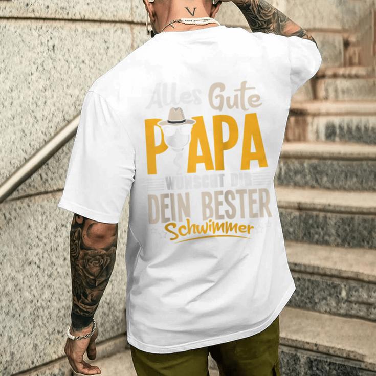 Alles Gute Papa Dein Bester Schwimmer -Ater Papaatertag Raglan T-Shirt mit Rückendruck Geschenke für Ihn