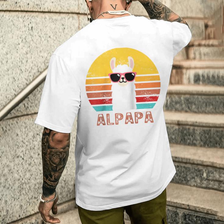 Alpapa Alpakaatertag Bester Papaater Fan Lamaatertag Raglan T-Shirt mit Rückendruck Geschenke für Ihn